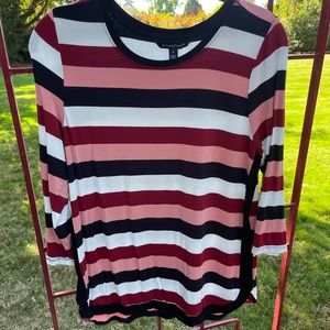 41 Hawthorne striped shirt.